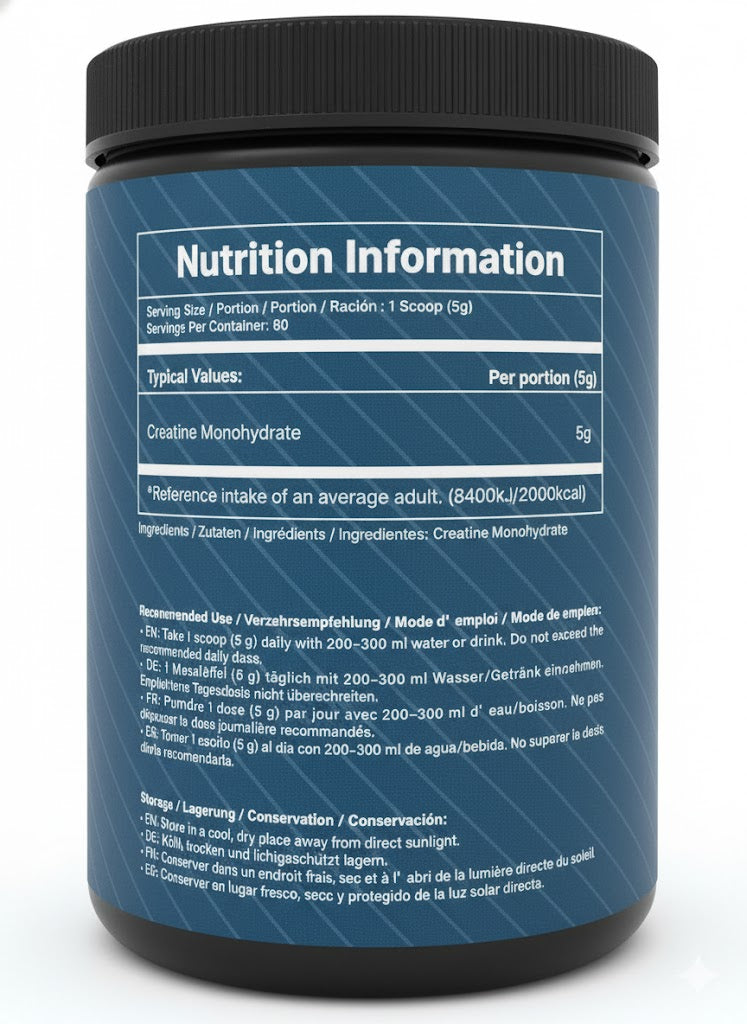 Brain Body Daily 100% Creatine Monohydrate Powder – 300g