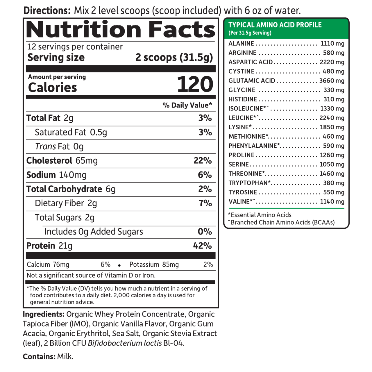 Organic Whey Protein Garden of Life