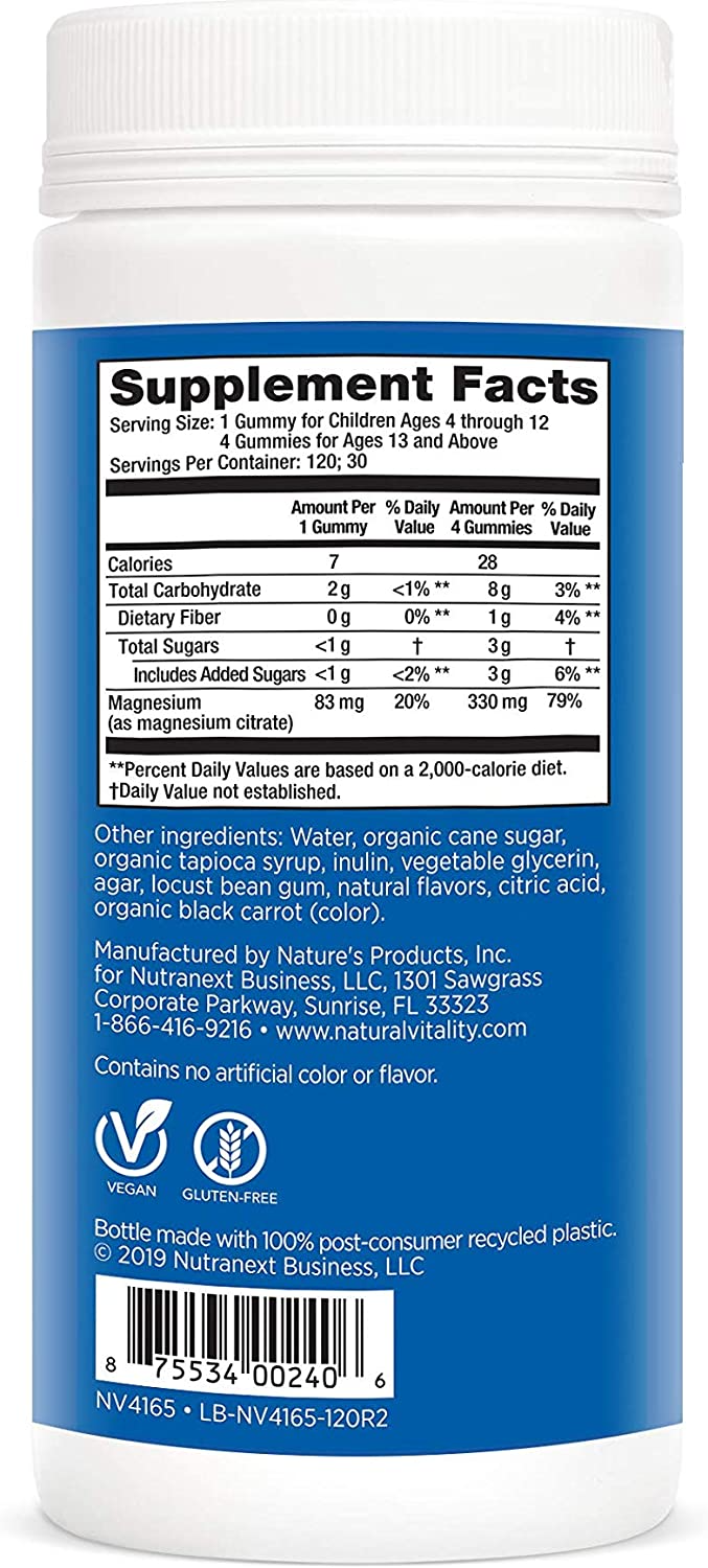 Natural Vitality Calm Gummies - Raspberry Lemon - 60 gummies