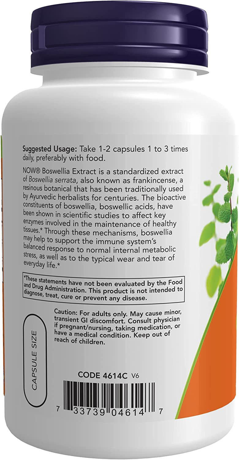 Boswellia Extract Plus Turmeric Root Extract NOW Foods 250mg - 120 vcaps