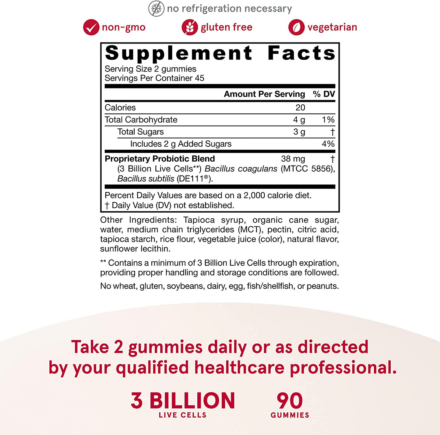 Jarrow Formulas Probiotic Duo, Raspberry - 60 gummies