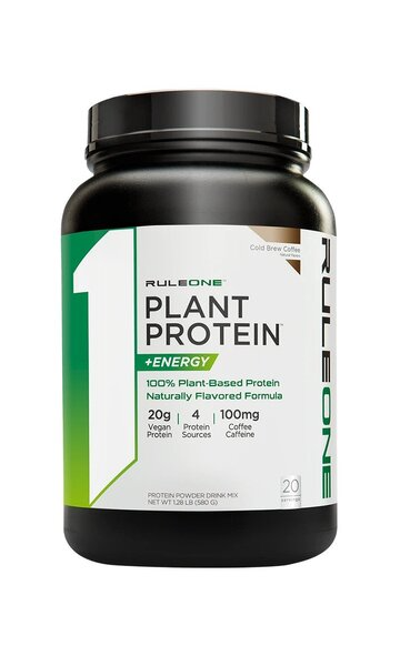 Rule One Plant Protein + Energy, Cold Brew Coffee - 640 grams
