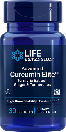 Life Extension Advanced Curcumin Elite Turmeric Extract, Ginger & Turmerones - 30 softgels