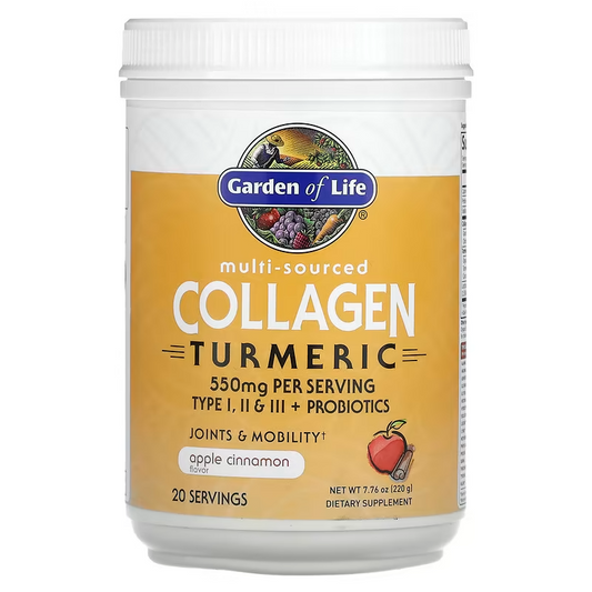 Garden of Life  Multi-Sourced Collagen Turmeric, Apple Cinnamon - 220 grams