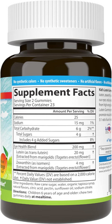 Carlson Labs  Kid's Lutein Gummies, Natural Mango - 46 vegetarian gummies