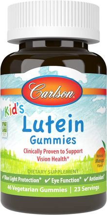 Carlson Labs  Kid's Lutein Gummies, Natural Mango - 46 vegetarian gummies