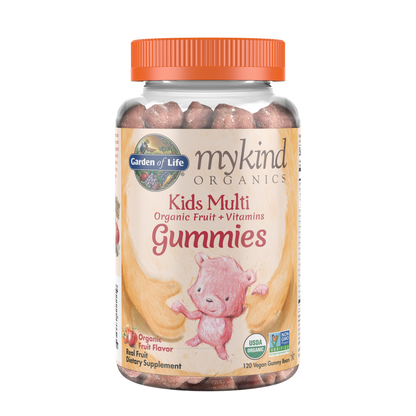 Garden of Life  Mykind Organics Kids Multi Gummies, Organic Fruit Flavor - 120 vegan gummy bears