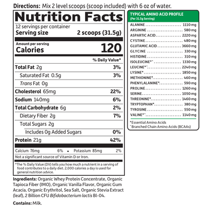 Organic Whey Protein Garden of Life