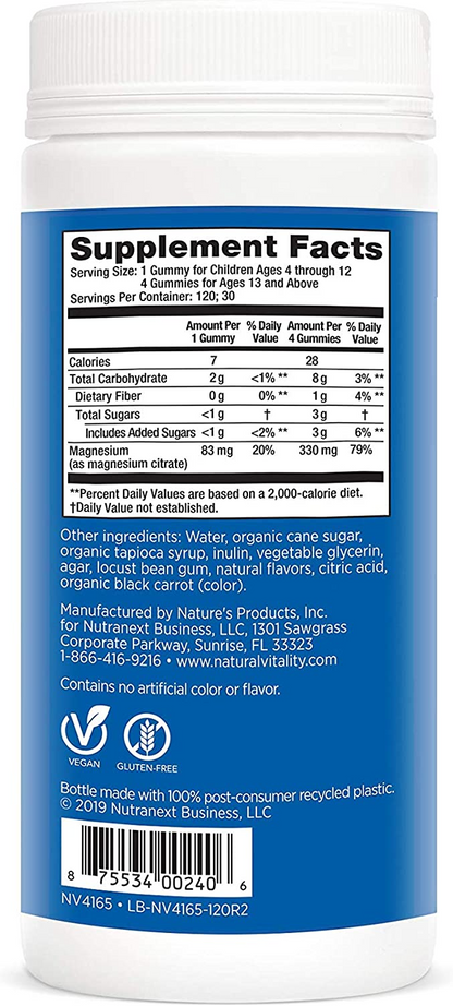 Natural Vitality  Calm Gummies - Raspberry Lemon - 60 gummies