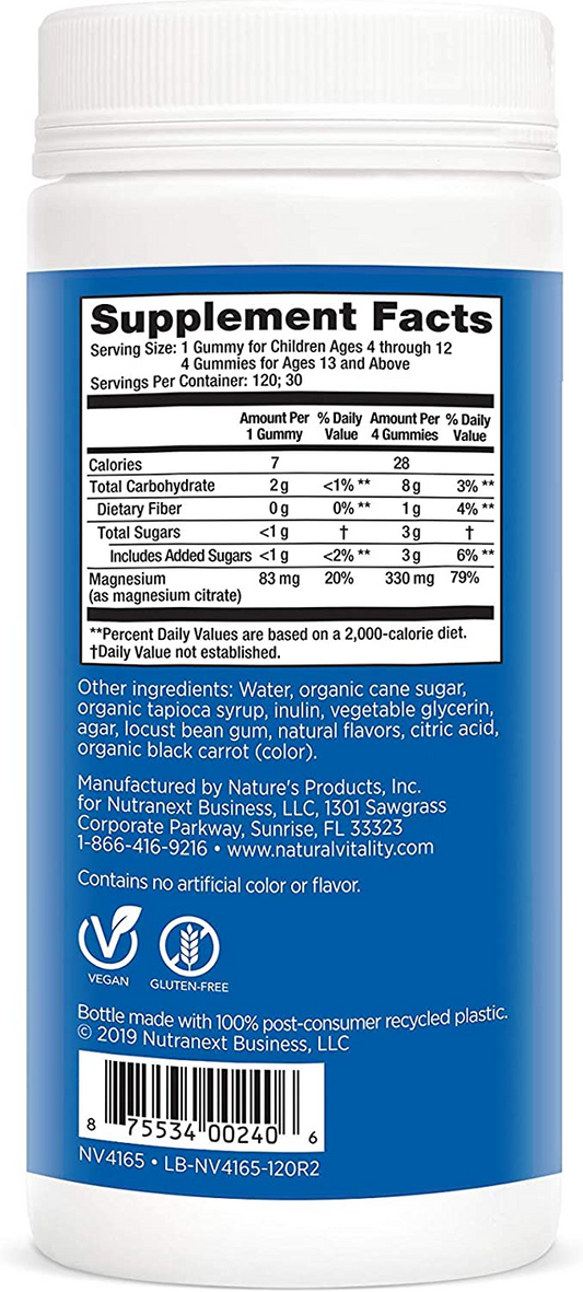 Natural Vitality  Calm Gummies - Raspberry Lemon - 60 gummies