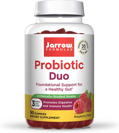 Jarrow Formulas  Probiotic Duo, Raspberry - 60 gummies