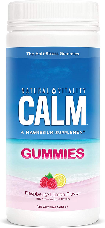 Natural Vitality  Calm Gummies - Raspberry Lemon - 60 gummies