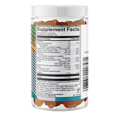 Swanson  Adult Multivitamin, Peach, Orange & Strawberry - 60 gummies