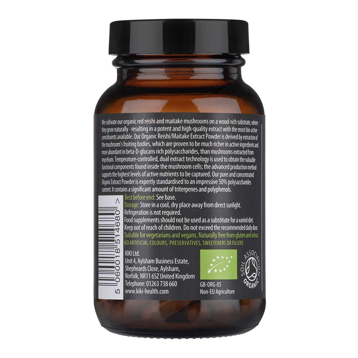 Reishi & Maitake Mushroom Extract Organic KIKI Health